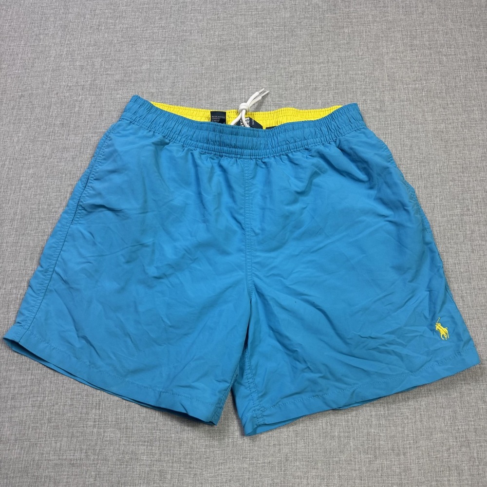 Polo Ralph Lauren Swim Trunks Shorts Mens M Blue Lined Drawstring Pockets